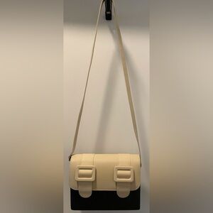 Merimes ladies blue and tan shoulder bag. Excellent condition.